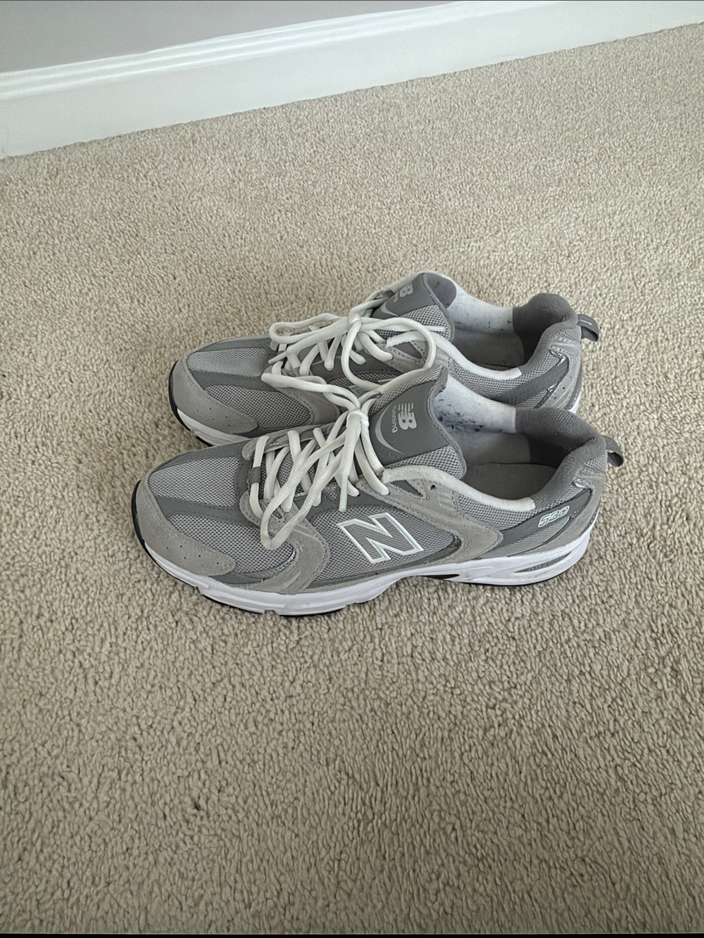 New Balance Kids Gray and White Athletic Sneakers